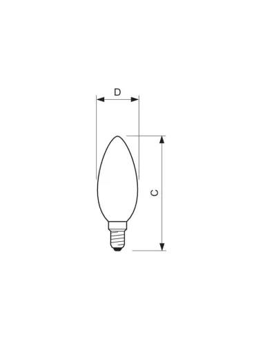 Philips philedcan25e14 led filament 25w e14 ww b35 cl