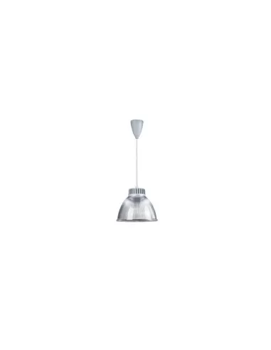 Leg 45005 trendy sospensione cupola trasparente rigata alluminio e27 150w cavo tess gri