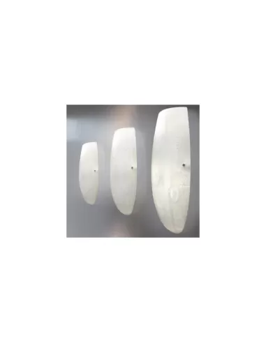 Vistosi marbre'applique blanc/argent/verre nickel 1x70w e27