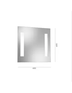 Rossini 5041-60-led mirror 60x60 with 16w LED