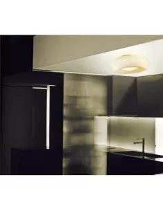 Plafonnier Vistosi plsproutnvar pl sprout, verre orange brillant, 2x75w g9 2