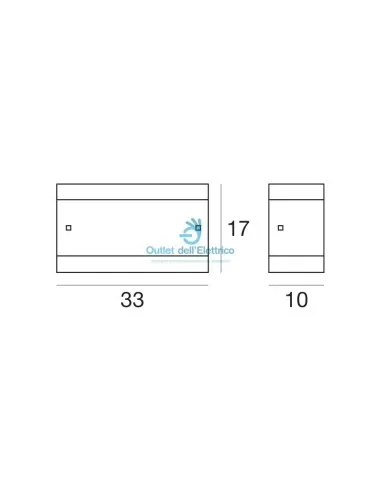 Plaque d'application en cristal Linea Light 4504 V 1xr7s 150w
