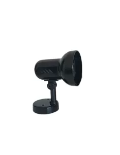Faretto spot r80 e27 nero con base d.78mm
