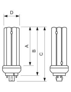 Lampe à économie d'énergie Philips MASTER PL-T 4 broches 24 W GX24q-3 Blanc froid 2