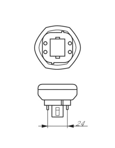 Lampe à économie d'énergie Philips MASTER PL-T 4 broches 24 W GX24q-3 Blanc froid