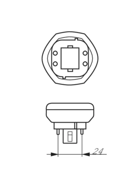 Lampe à économie d'énergie Philips MASTER PL-T 4 broches 24 W GX24q-3 Blanc froid