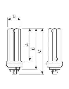 Philips MASTER PL-T TOP 4 Pin Leuchtstofflampe 32 W GX24q-3 Warmweiß 2