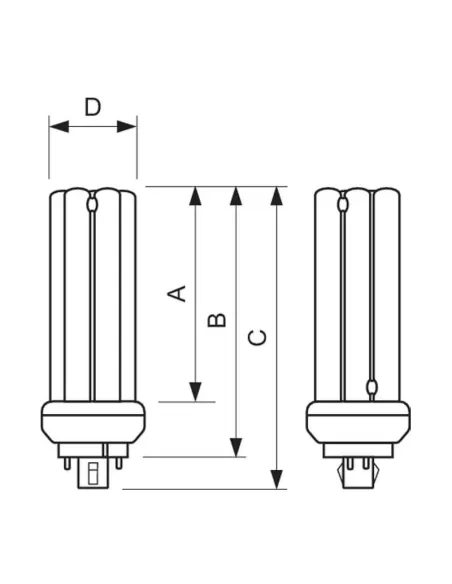 Lampe fluorescente Philips MASTER PL-T TOP 4 broches 32 W GX24q-3 Blanc chaud