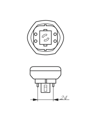 Ampoule basse consommation Philips MASTER PL-T 4 broches 56 W GX24q-5 Blanc froid