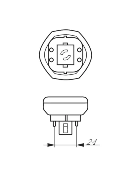 Philips MASTER PL-T 4 Pin energy-saving lamp 56 W GX24q-5 Cold white
