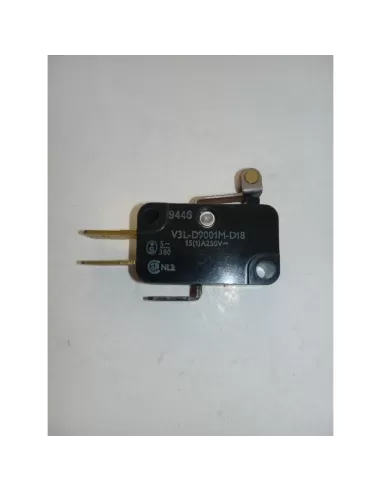 Microswitch 15a 250vac sans levier nc avec roue métallique