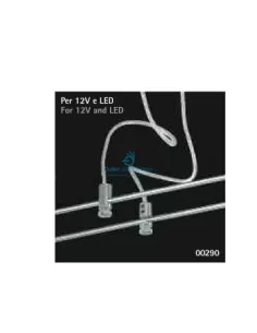 Point métallique 00290 Paire de câbles d'alimentation chromés