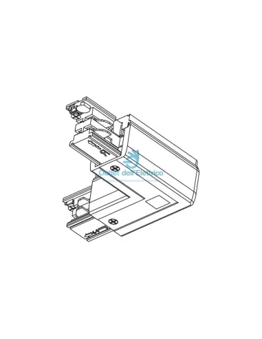 Wiva 41900116 Joint droit pour rail blanc