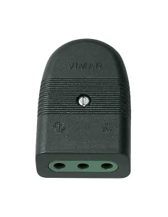 Vimar 01023 2P T 10A P11 Toma axial negra