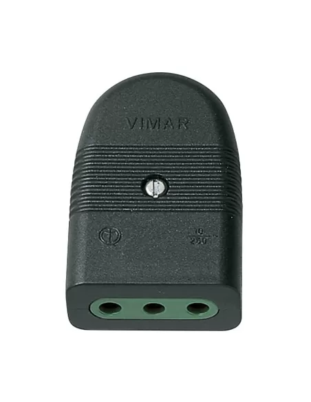 Vimar 01023 2P T 10A P11 Toma axial negra