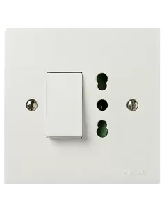 Vimar 06690.B Inverseur 1P 10Ax Prise P17/11 Blanc