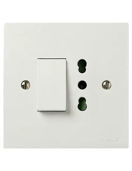 Vimar 06690.B 1P 10Ax Douille de dérivation P17/11 Blanche