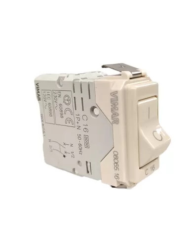 Disyuntor Vimar 08065.16 Serie 8000 1P N C16 120-230V
