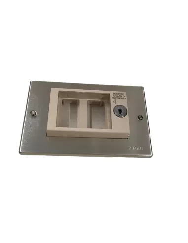 Support spécial Vimar série 8000 (réf. 08599) avec vis en aluminium doré