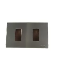 Placa Vimar 08636 Serie 8000 de 2 módulos de aluminio a presión dorado