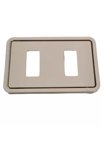 Vimar 08636.I.12 Placa de presión de resina de 2 módulos blanca Serie 8000