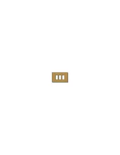 Vimar 08637.BR Serie 8000 3-Modul-Aluminiumplatte mit Bronze-Druckknopf 2