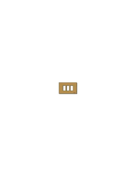 Vimar 08637.BR Serie 8000 3-Modul-Aluminiumplatte mit Bronze-Druckknopf Vimar 08637.BR Serie 8000 3-Modul-Aluminiumplatte mit Bronze-Druckknopf