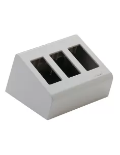 Vimar 09933 3-Module Tilted Table Box, 50mm Depth, Ivory