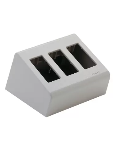 Vimar 09933 3-Module Tilted Table Box, 50mm Depth, Ivory