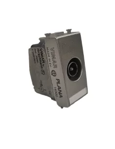 Vimar 14300.10.SL Plana Tv-Rd-Sat Pass Through Silver Socket