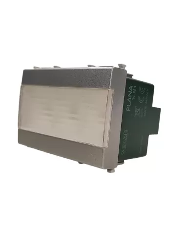 Vimar Plana 14384.SL Lámpara LED de Emergencia 3 Módulos 120-230V Plata