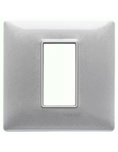 Vimar 14641.71 Platte 1 Module Metallic Silber Vimar Plana Serie