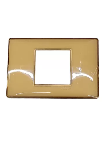 Placa central Vimar Plana 14652.43 Reflex Ámbar de 2 módulos