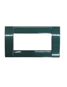 Placa Vimar Idea 16734.07 Classic 4 Módulos Verde Bosque