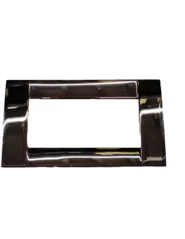Vimar Idea 16734.31 Plaque Classique 4 Modules Chrome Noir