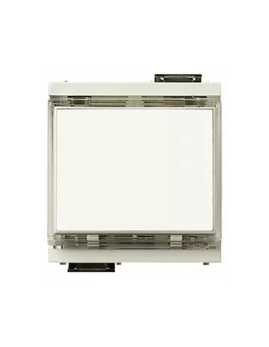 Vimar 17020.B Idea Plaque signalétique pour module étroit, bouton 1P, 10 A, 12-24 V, blanc, compatible uniquement avec les suppo