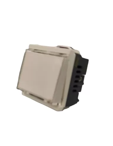 Vimar 17020.B Idea Plaque signalétique pour module étroit, bouton 1P, 10 A, 12-24 V, blanc, compatible uniquement avec les suppo