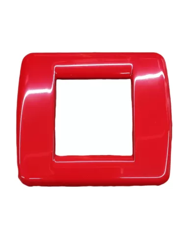 Vimar 17093.04 Placa redonda Idea 1/2 Módulos Rojo Metalizado