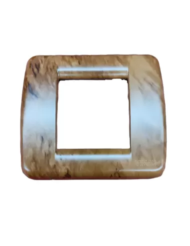 Vimar 17093.42 Idea Round Plate 1/2 Modules Cherry Root