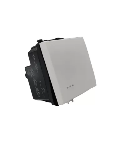 Vimar 20008.2.B 1P N° 10A 2 Module Bouton-poussoir blanc