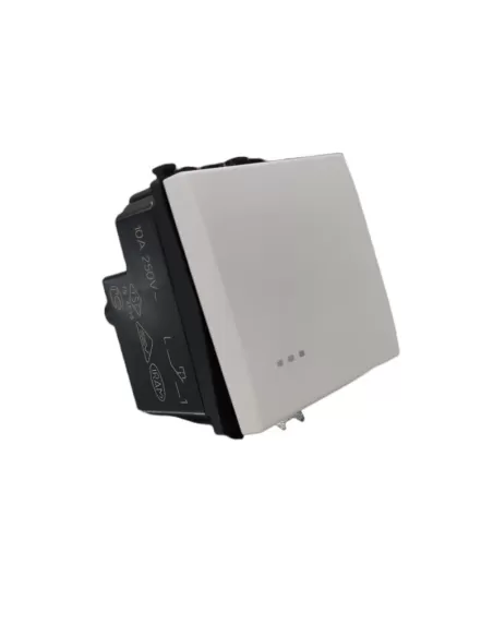 Vimar 20008.2.B 1P N° 10A 2 Module Bouton-poussoir blanc