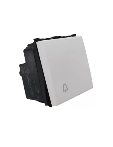 Vimar 20008.2.CB 1P n° 10A Bouton de sonnette 2 modules Blanc