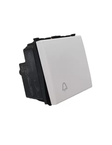 Vimar 20008.2.CB 1P n° 10A Bouton de sonnette 2 modules Blanc