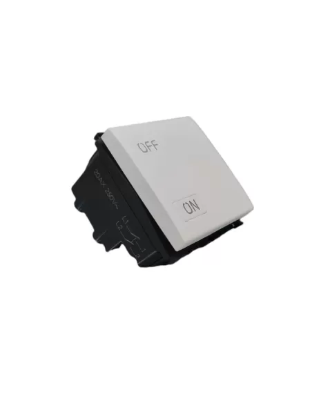 Vimar 20016.2.B Interrupteur 2P 20Ax 2 Modules Blanc Vimar 20016.2.B Interrupteur 2P 20Ax 2 Modules Blanc