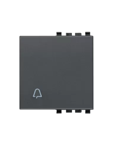 Vimar 20022.C Botón de 2 módulos con símbolo de timbre gris