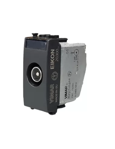 Vimar 20300.01 Presa Tv-Rd-Sat Diretta Grigio