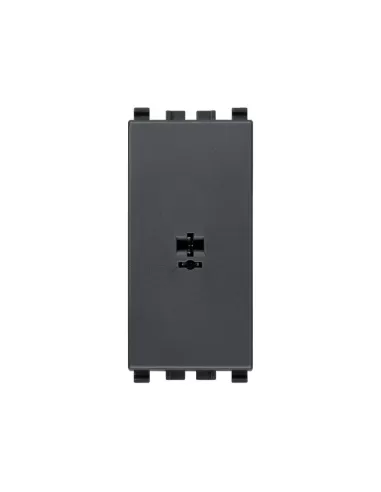 Vimar 20334 2P Point-to-Line Socket for Soldering, Grey