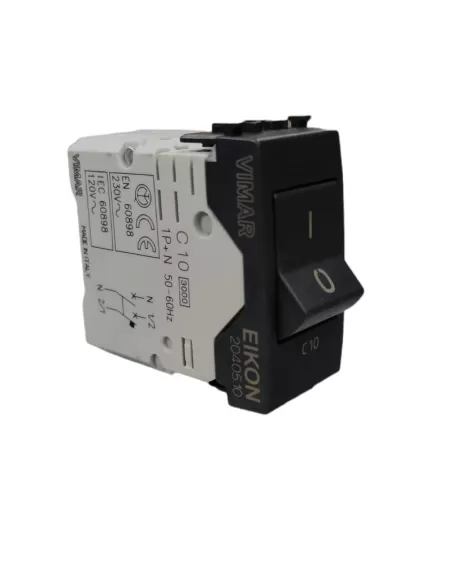 Vimar 20405.10 1P N C10 120-230V Grey Circuit Breaker