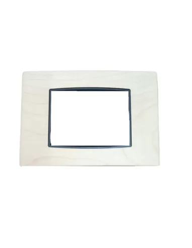 Vimar 20653.37 Placca Classic 3 Moduli Acero Europeo