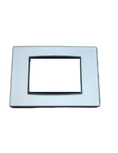 Vimar 20653.81 Placa Clásica 3 Módulos Espejo Plata